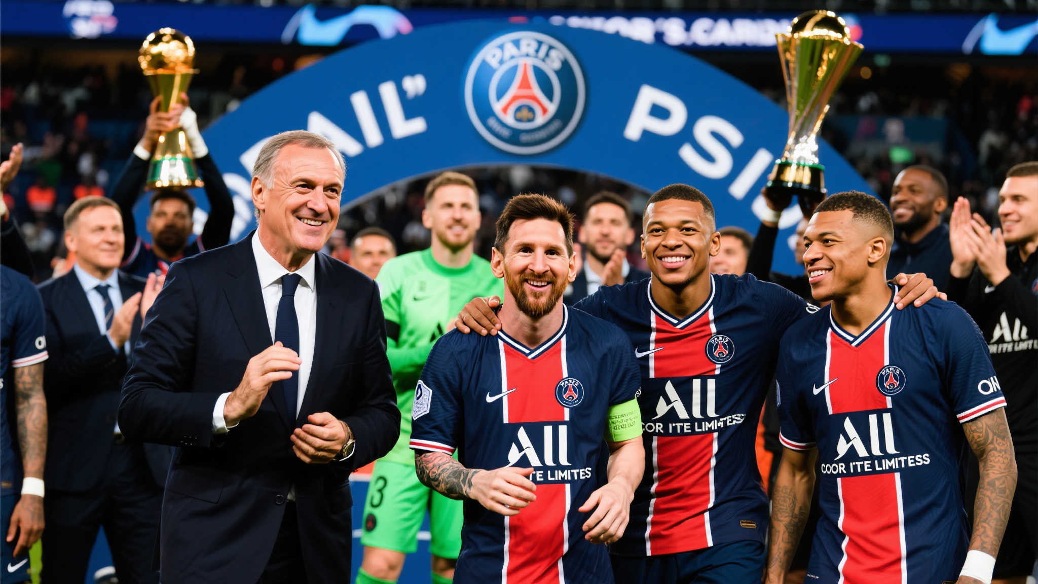 前巴黎主席盛赞梅西、内马尔与姆巴佩等昔日球星